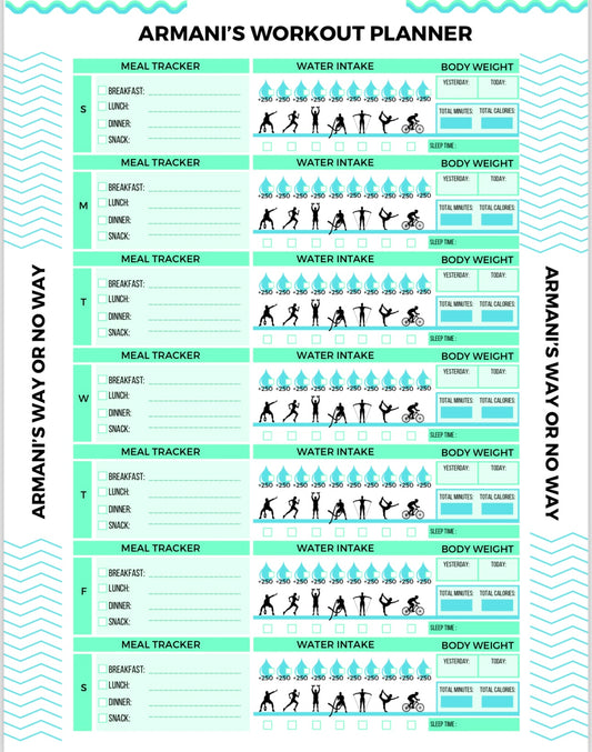 Armani’s Workout Tracker (Single Page)